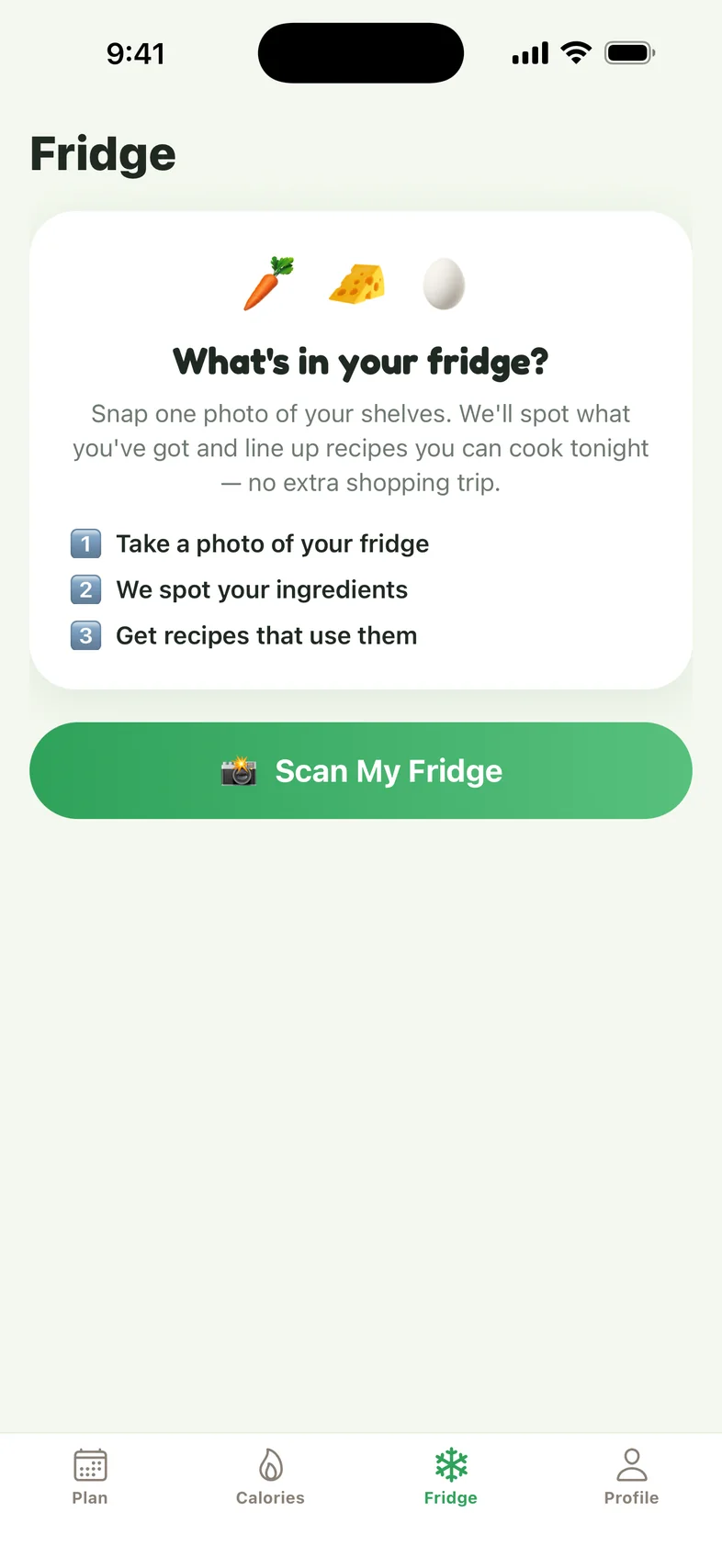 The fridge scan finding dinners from what you have